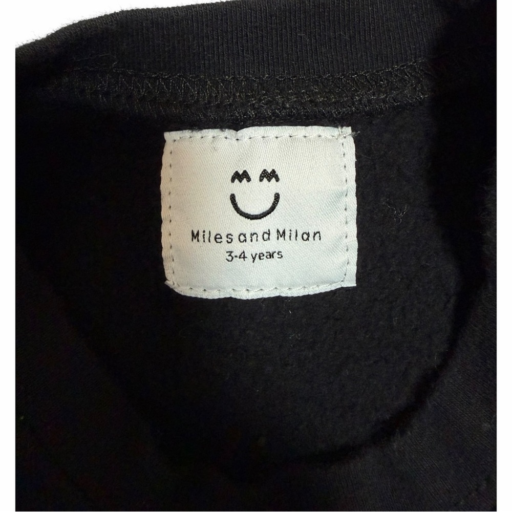 Miles and Milan The Jackie Black Crewneck Sweatshirt | Kids 3–4 Years - Picture 5 of 6